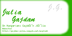 julia gajdan business card